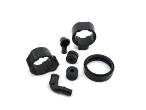 Molded rubber silicone part