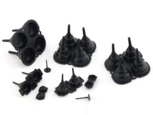 Molded rubber silicone part