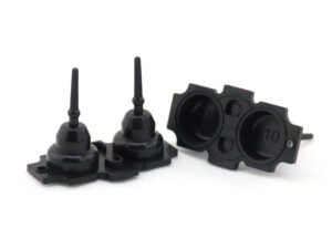 Molded rubber silicone part