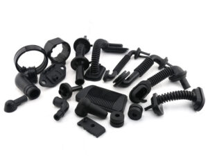 Molded rubber silicone part