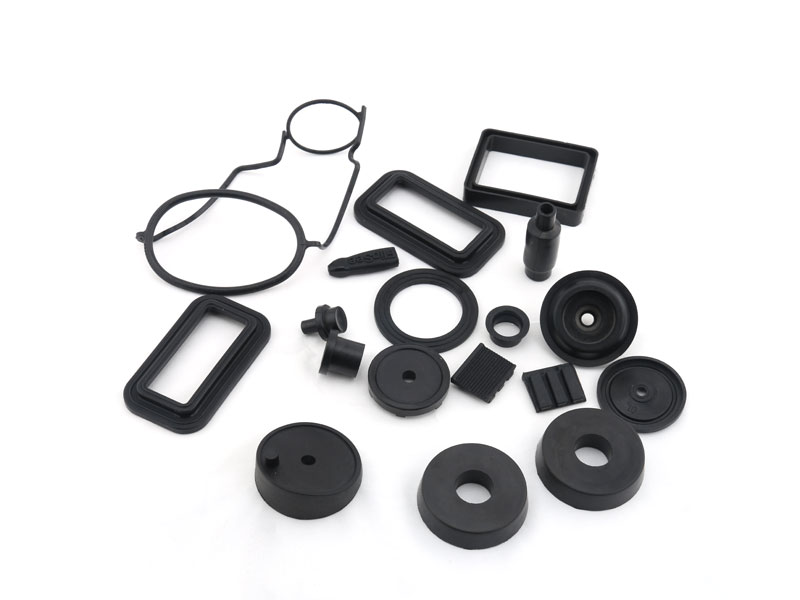 Molded rubber silicone part
