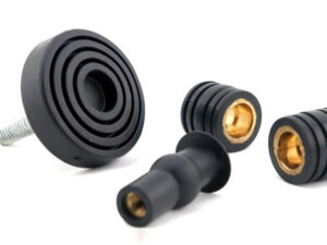Molded rubber silicone part