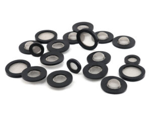 Molded rubber silicone part